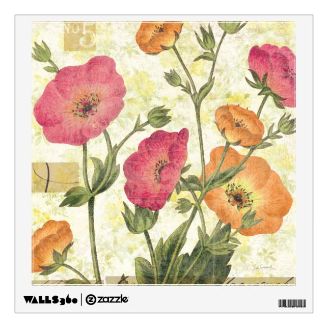Colorful Daisies Wall Sticker (Front)
