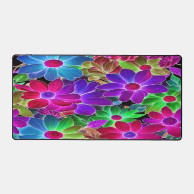Colorful Daisy Abstract - Desk Mat (Front)