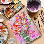 Colorful Daisy Bouquet Happy Birthday Postcard<br><div class="desc">Customize this card with a special name and your own text on the back! Check my shop for more!</div>