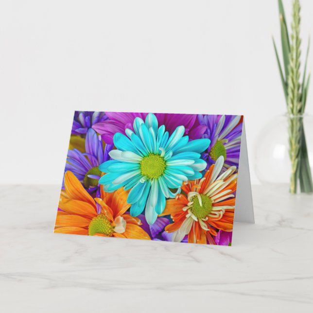 Colorful Daisy Bouquet Mother's Day  Card (Front)