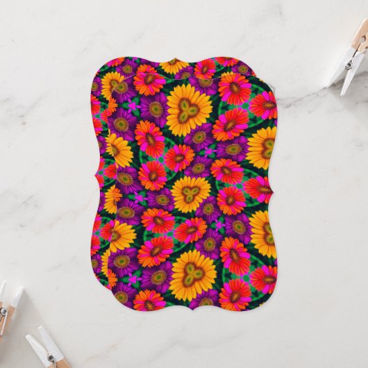 Colorful Daisy Bouquet Pattern (Front/Back In Situ)