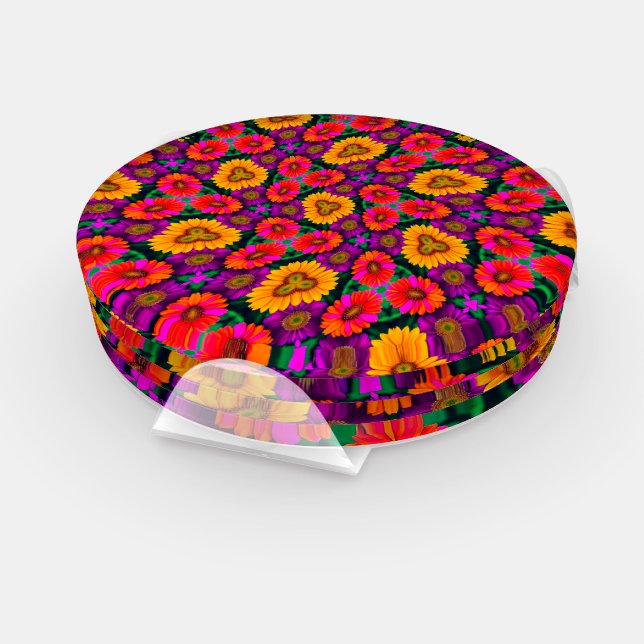 Colorful Daisy Bouquet Pattern Coaster Set (Set)