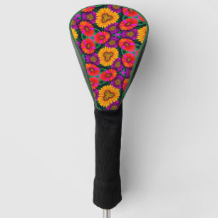 Colorful Daisy Bouquet Pattern Golf Head Cover