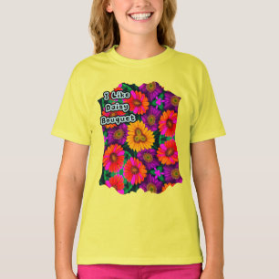 Colorful Daisy Bouquet Pattern T-Shirt