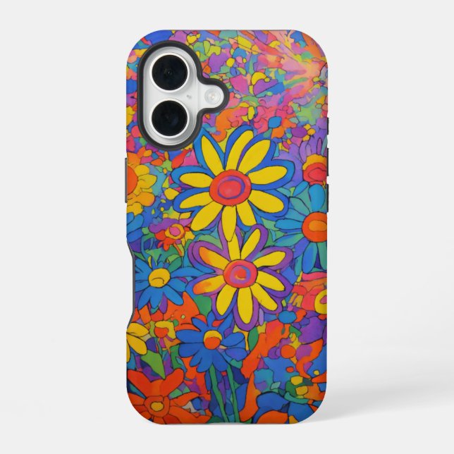 Colorful Daisy Explosion Iphone Case (Back)