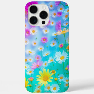 Colorful Daisy Flower Field Art iPhone 16 Pro Max Case