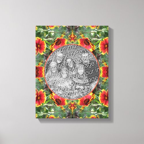 Colorful Daisy Flowers Create Your Own Photo Canvas Print