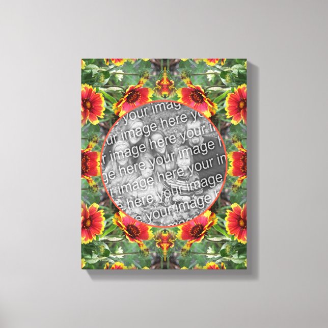 Colorful Daisy Flowers Create Your Own Photo Canvas Print (Front)