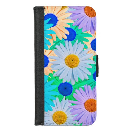 Colorful Daisy Flowers Pattern  iPhone 87 Wallet Case