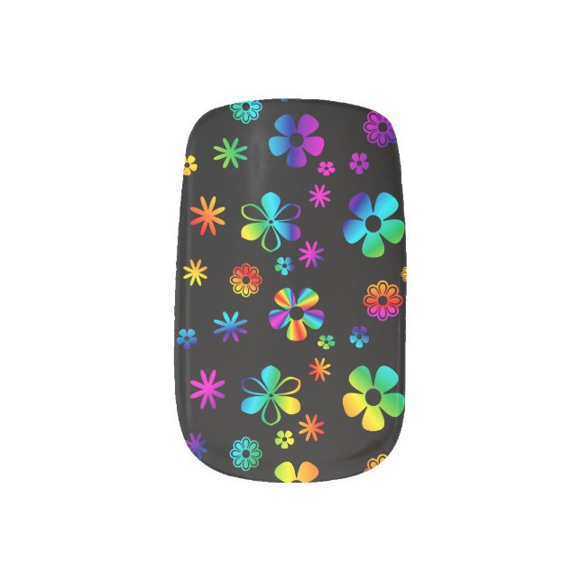 Colorful Daisy: Retro Minx Nails 2 Minx Nail Art (Right Thumb)