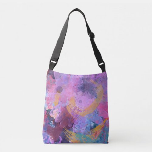 Colorful Daisy Splatter Crossbody Bag