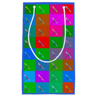 Colorful Daisy Squares, Abstract Small Print