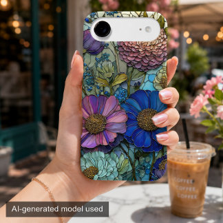 Colorful Daisy Stained Glass Pretty Garden iPhone 17 Air Case