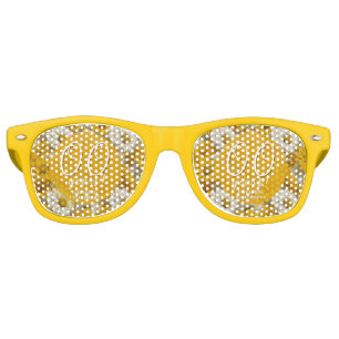 Colorful Daisy Surprise Birthday Present Yellow Retro Sunglasses