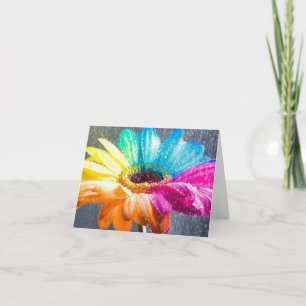 Colorful Daisy Thank You Card