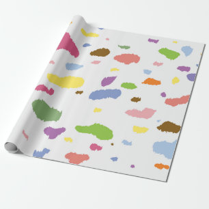 Colorful Dalmatian Wrapping Paper