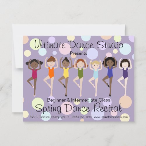 Colorful Dance Recital Invitation