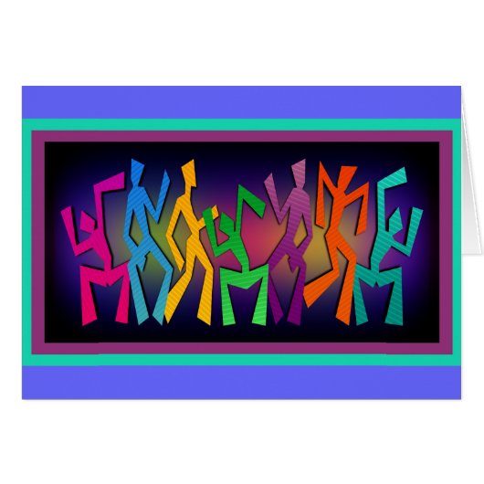 Colorful Dancers Art Cards (Front Horizontal)