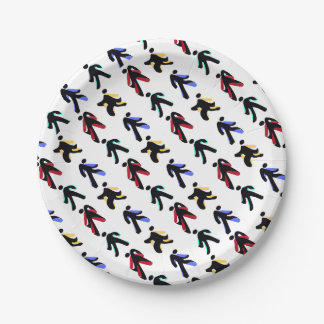 colorful dancers paper plates
