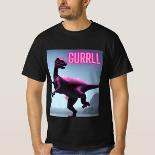 Colorful Dancing Dinosaur in Tutu T-Shirt