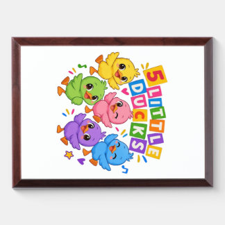 Colorful Dancing Five little ducks Award Plaque