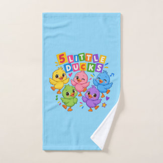 Colorful Dancing Five little ducks Bath Towel Set