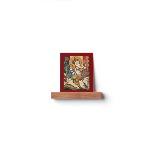 Colorful Dancing Ganesha - Indian Folk Tribal Madh Picture Ledge