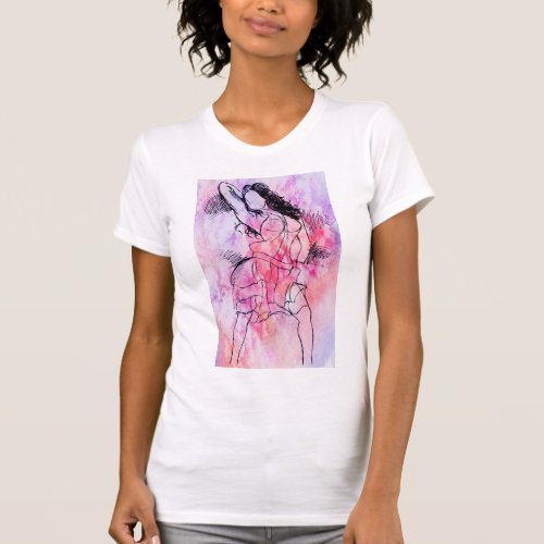 Colorful Dancing Girl T_Shirt