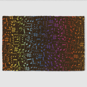 Colorful Dancing Music Notes Musician Music Lovers Fiber Doormat