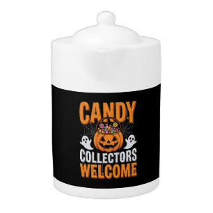Colorful Dancing Skeletons Halloween Party Teapot