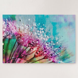 Colorful Dandelion Unique Floral Photo  Jigsaw Puzzle