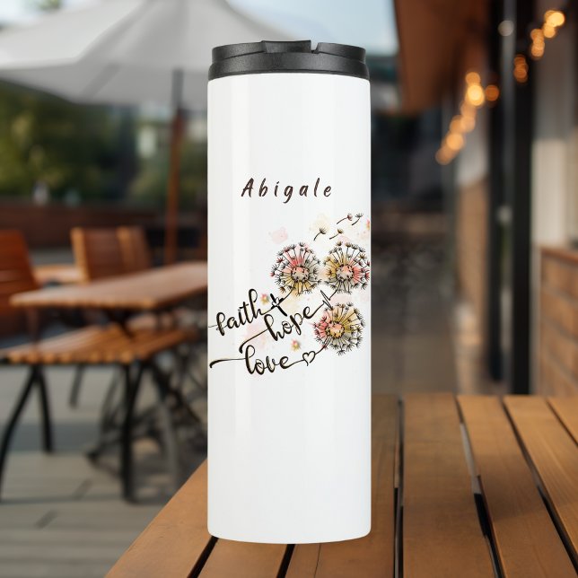 Colorful Dandelions Christian Faith Hope Love Thermal Tumbler (Creator Uploaded)