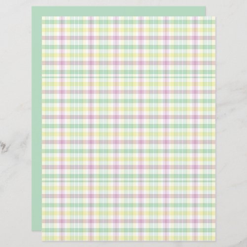 Colorful Danish Pastel Plaid Scrapbook Paper