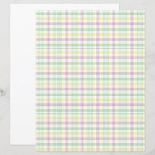 Colorful Danish Pastel Plaid Scrapbook Paper