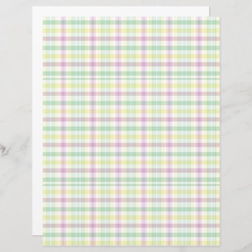 Colorful Danish Pastel Plaid Scrapbook Paper