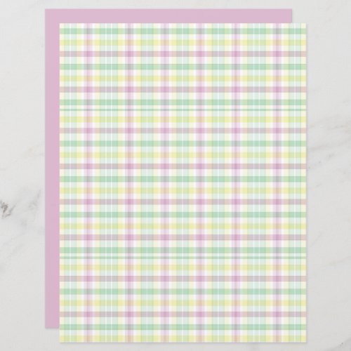 Colorful Danish Pastel Plaid Scrapbook Paper