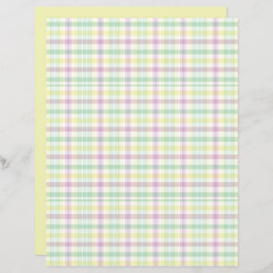 Colorful Danish Pastel Plaid Scrapbook Paper