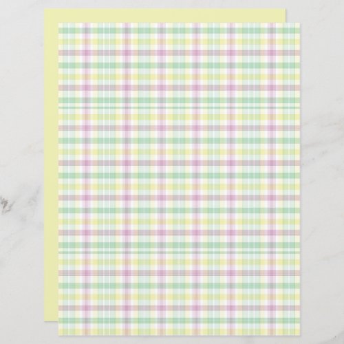 Colorful Danish Pastel Plaid Scrapbook Paper