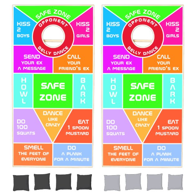 Colorful Dare Funny Drinking Gaming Cornhole Set