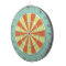 Colorful Dart Board in Aqua and Orange