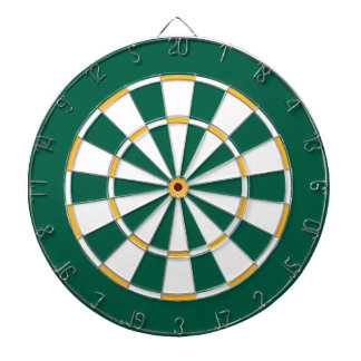 Colorful Dart Board in Green Bay colors