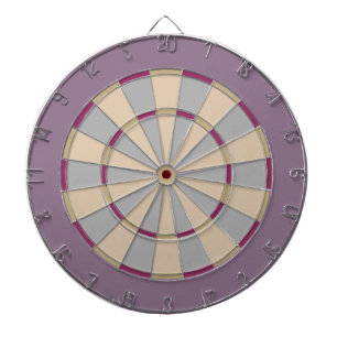 Colorful Dart Board in Mauve Neutrals