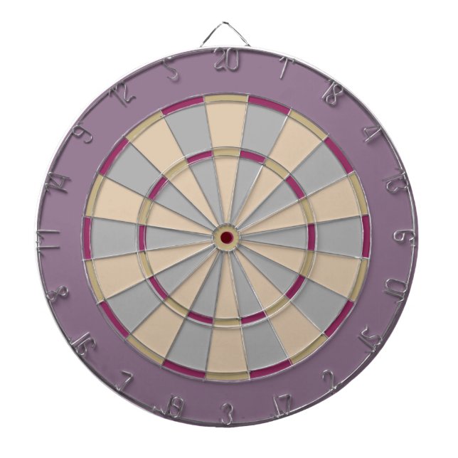Colorful Dart Board in Mauve Neutrals (Front)