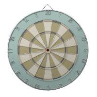 Colorful Dart Board in Muted Neutrals