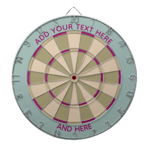 Colorful Dart Board in Muted Tones /Customizable