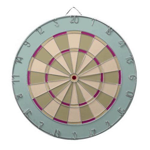 Colorful Dart Board in Muted Tones with color pop
