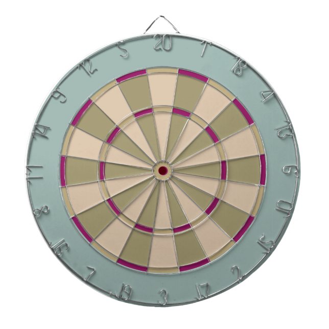 Colorful Dart Board in Muted Tones with color pop (Front)