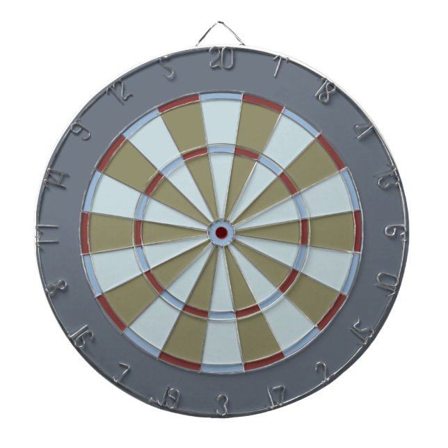 Colorful Dart Board in Subdued Colors Gray dark (Front)