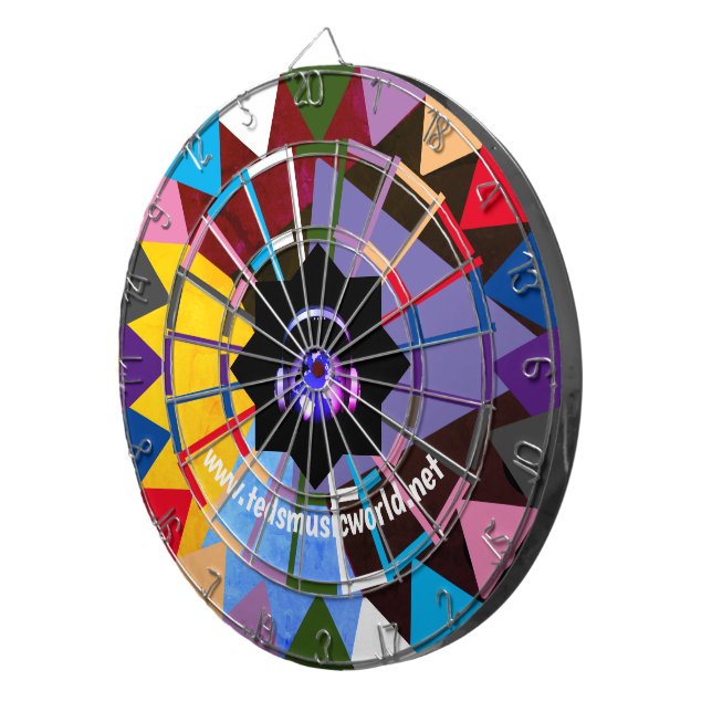 Colorful Dartboard Set (Front Right)