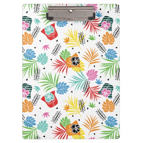 Colorful Darth Vader Tropical Floral Pattern Clipboard